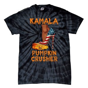 Kamala Pumpkin Crusher Funny Election Halloween Tie-Dye T-Shirt