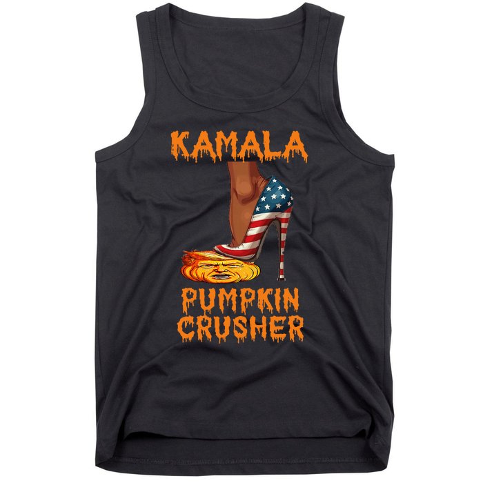 Kamala Pumpkin Crusher Funny Election Halloween Tank Top