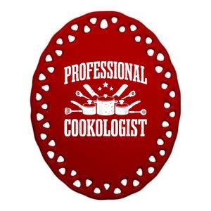 Kitchen Professional Cookologist Cook Chef Ceramic Oval Ornament