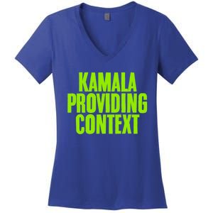 Kamala Providing Context Kamala Meme Gen Z Kamala President Gift Women's V-Neck T-Shirt