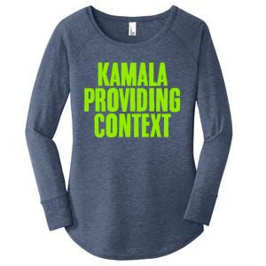 Kamala Providing Context Kamala Meme Gen Z Kamala President Gift Women's Perfect Tri Tunic Long Sleeve Shirt