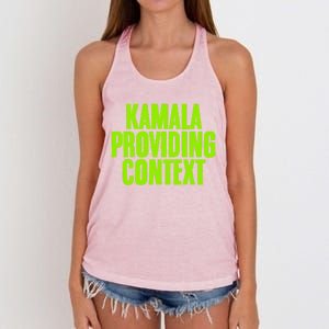 Kamala Providing Context Kamala Meme Gen Z Kamala President Gift Women's Knotted Racerback Tank