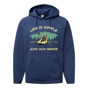 Kayaking Paddling Canoeing Lover Performance Fleece Hoodie