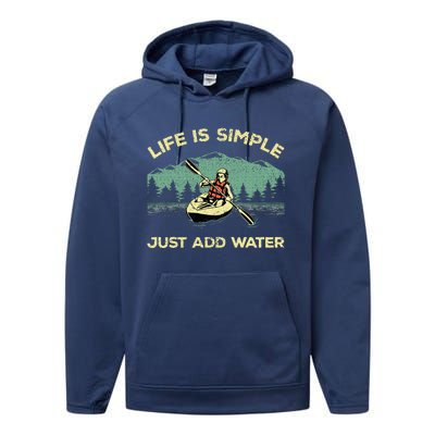 Kayaking Paddling Canoeing Lover Performance Fleece Hoodie