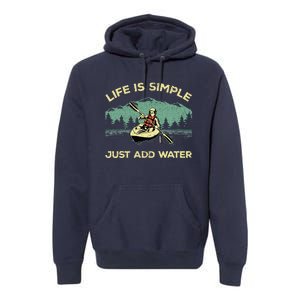 Kayaking Paddling Canoeing Lover Premium Hoodie