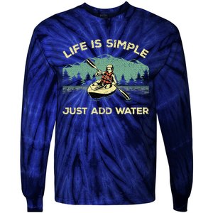 Kayaking Paddling Canoeing Lover Tie-Dye Long Sleeve Shirt