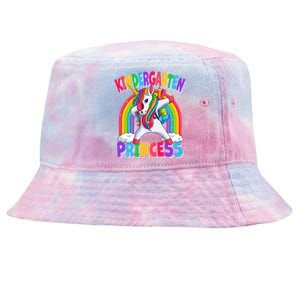 Kindergarten Princess Dabbing Unicorn Back To School Meaningful Gift Tie-Dyed Bucket Hat