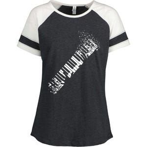 Keyboard Piano Design For Men Women Kids Enza Ladies Jersey Colorblock Tee