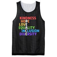 Kindness Peace Equality Inclusion Diversity Human Rights Funny Gift Mesh Reversible Basketball Jersey Tank