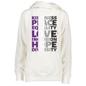 Kindness Peace Equality Love Wins A Sexual Lgbtq Asexuality Gift Womens Funnel Neck Pullover Hood