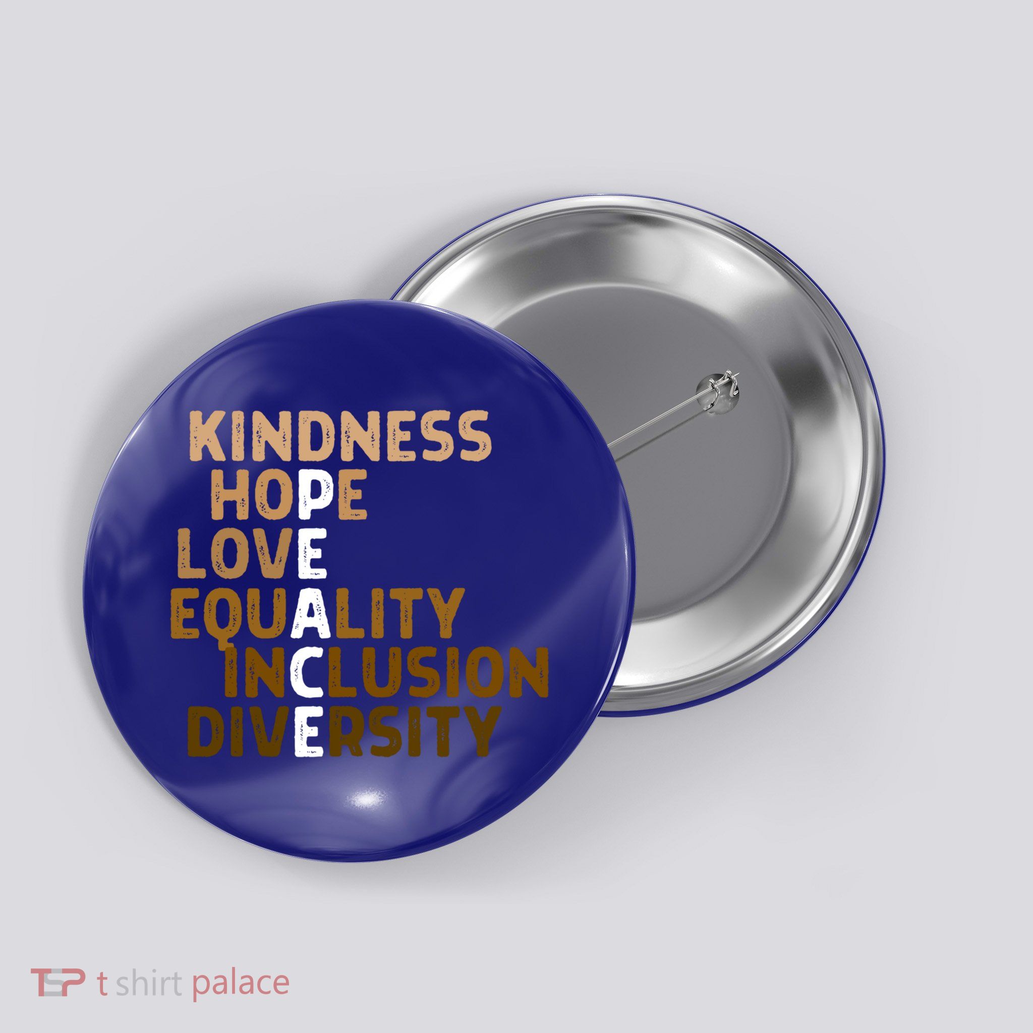 Kindness Peace Equality Inclusion Diversity Melanin Blm Gift Button
