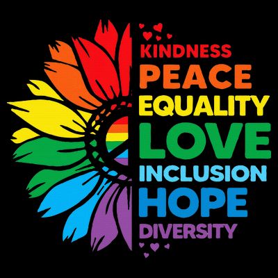 Kindness Peace Equality Love Inclusion Hope Diversity Flower T-Shirt