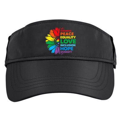 Kindness Peace Equality Love Inclusion Hope Diversity Flower Adult Drive Performance Visor