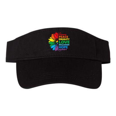 Kindness Peace Equality Love Inclusion Hope Diversity Flower Visor