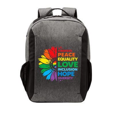 Kindness Peace Equality Love Inclusion Hope Diversity Flower Vector Backpack