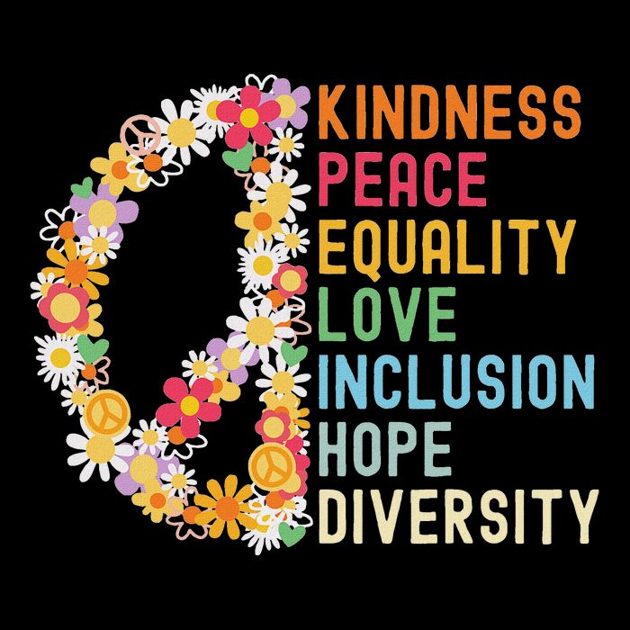 Kindness Peace Equality Love Hope Diversity Impact Tech Backpack