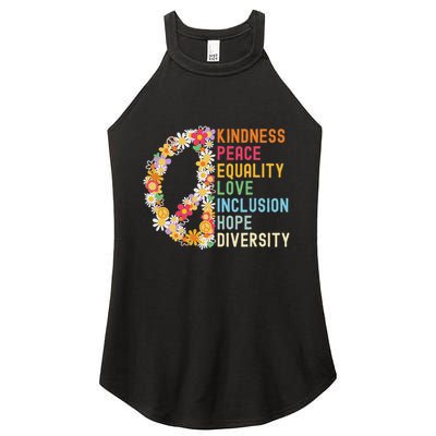 Kindness Peace Equality Love Hope Diversity Women's Perfect Tri Rocker Tank