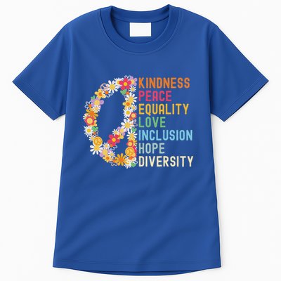 Kindness Peace Equality Love Hope Diversity Tall T-Shirt