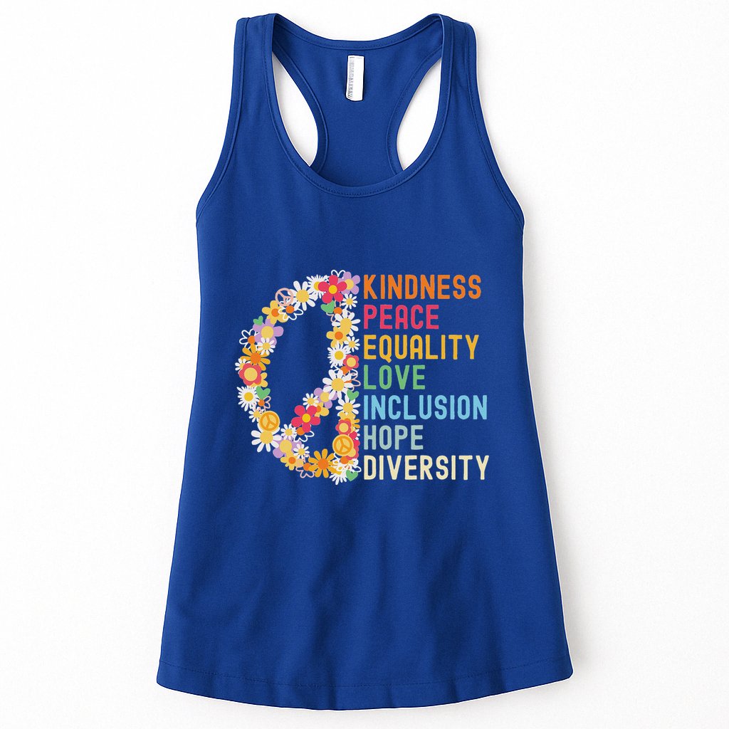 Kindness Peace Equality Love Hope Diversity Womens Tank Top