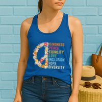Kindness Peace Equality Love Hope Diversity Womens Tank Top