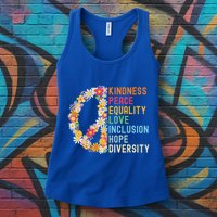 Kindness Peace Equality Love Hope Diversity Womens Tank Top
