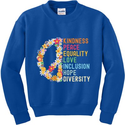 Kindness Peace Equality Love Hope Diversity Kids Sweatshirt