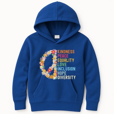 Kindness Peace Equality Love Hope Diversity Kids Hoodie