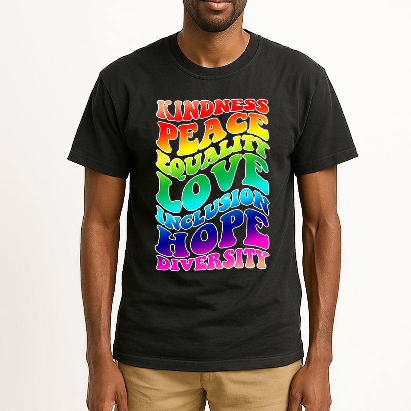 Kindness Peace Equality Love Inclusion Hope Diversity Tall T-Shirt