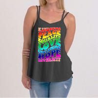 Kindness Peace Equality Love Inclusion Hope Diversity Women's Strappy Tank