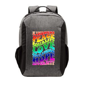 Kindness Peace Equality Love Inclusion Hope Diversity Vector Backpack