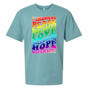 Kindness Peace Equality Love Inclusion Hope Diversity Sueded Cloud Jersey T-Shirt