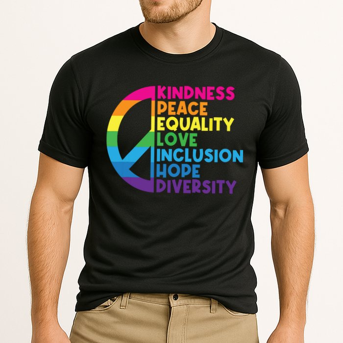 Kindness Peace Equality Love Inclusion Hope Diversity Cooling Performance Crew T-Shirt