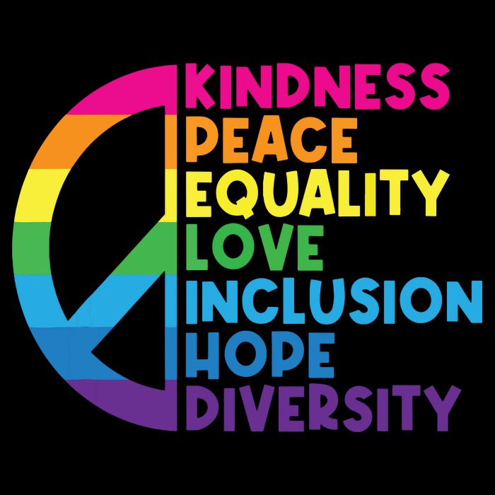 Kindness Peace Equality Love Inclusion Hope Diversity Cooling Performance Crew T-Shirt