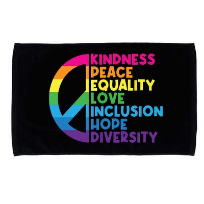 Kindness Peace Equality Love Inclusion Hope Diversity Microfiber Hand Towel