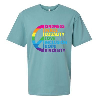Kindness Peace Equality Love Inclusion Hope Diversity Sueded Cloud Jersey T-Shirt