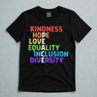 Kindness Peace Equality Inclusion Diversity Human Rights T-Shirt