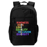 Kindness Peace Equality Inclusion Diversity Human Rights Backpack