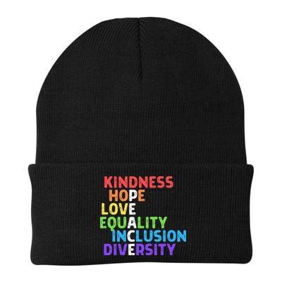 Kindness Peace Equality Inclusion Diversity Human Rights Beanie