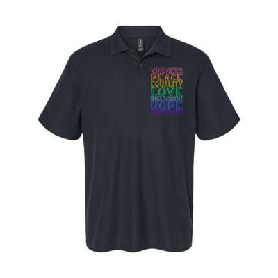 Kindness Peace Equality Love Inclusion Hope Diversity Softstyle Adult Sport Polo