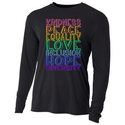 Kindness Peace Equality Love Inclusion Hope Diversity Cooling Performance Long Sleeve Crew