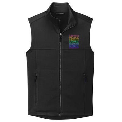 Kindness Peace Equality Love Inclusion Hope Diversity Collective Smooth Fleece Vest