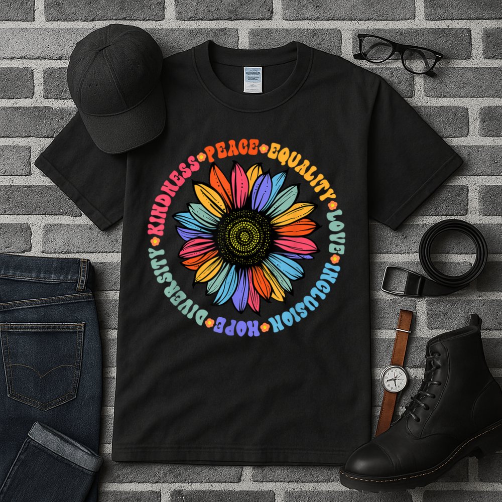 Kindness Peace Equality Love Hope Diversity Human Rights Tall T-Shirt