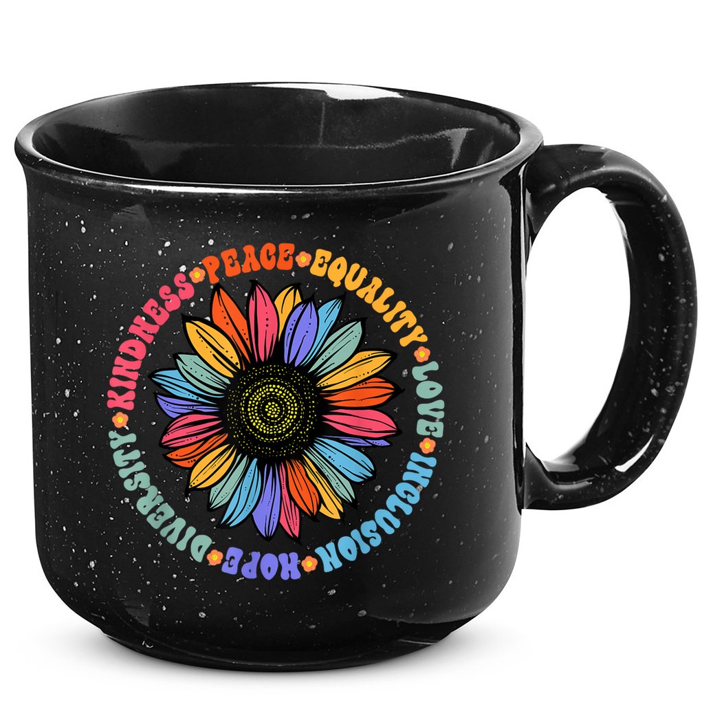 Kindness Peace Equality Love Hope Diversity Human Rights 15oz Campfire Ceramic Mug