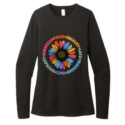 Kindness Peace Equality Love Hope Diversity Human Rights Womens CVC Long Sleeve Shirt