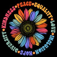 Kindness Peace Equality Love Hope Diversity Human Rights Flat Bill Trucker Hat