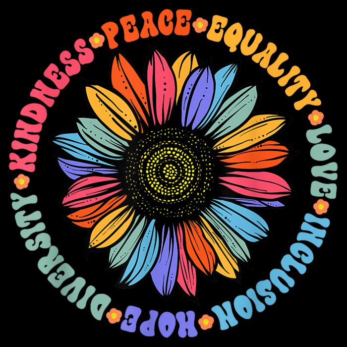 Kindness Peace Equality Love Hope Diversity Human Rights Flat Bill Trucker Hat