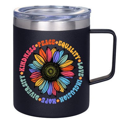 Kindness Peace Equality Love Hope Diversity Human Rights 12oz Stainless Steel Coffee Mug