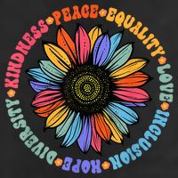 Kindness Peace Equality Love Hope Diversity Human Rights Golf Towel