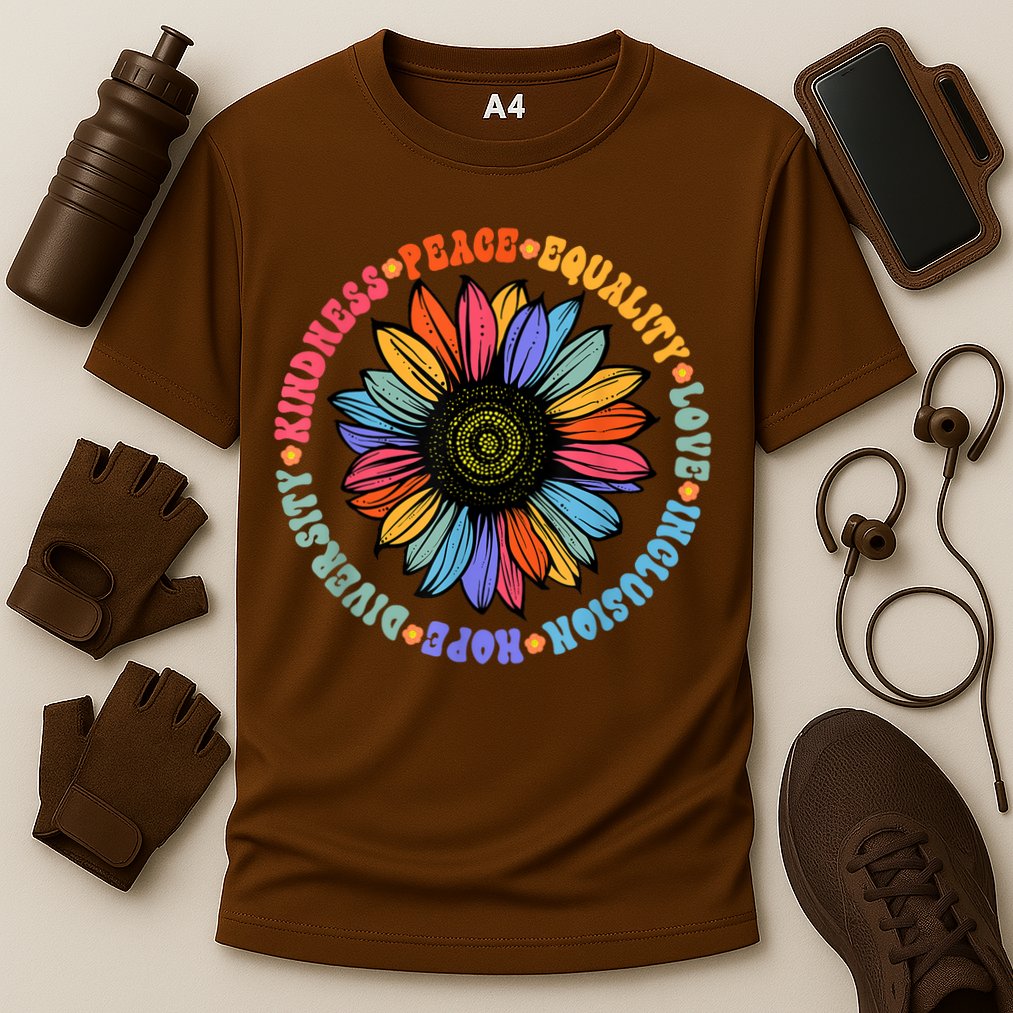 Kindness Peace Equality Love Hope Diversity Human Rights Cooling Performance Crew T-Shirt
