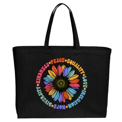 Kindness Peace Equality Love Hope Diversity Human Rights Cotton Canvas Jumbo Tote